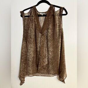 Buffalo David Bitton Shimmering Bronze Blouse